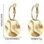 Round Disc Circle Plate Minimalist Fishhook Elegant Dangle Drop Earrings Chic Geometric Dangling Hanging Fashion Lightweight Simple Modern Statement Jewelry Gifts