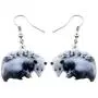 NEWEI Acrylic Possum Didelphid Earrings Dangle Drop Unique Animal Jewelry For Women Girl Charm Gift