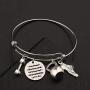 WSNANG Workout Gift Fitness Bracelet with Dumbbell Kettlebell Charm Fitness Jewelry Fitness Lover Gift Running Gift