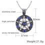 VNOX Stainless Steel Pentagram Pendant Necklace for Men Women Wiccan Jewelry