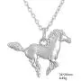 Lucky Running Horse Pendant Necklace Stud Earrings Jewelry Set for Women Girls Kids Cute Wedding Animal Jewelry Party Gift-2