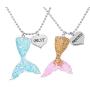MJartoria BFF Necklaces for 2-Best Buds Best Friends Cute Avocado with Heart Friendship Necklaces Set of 2 (Mermaid Tail Best Friend)