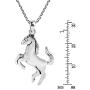 AeraVida Galloping Shiny Horse Double Sided .925 Sterling Silver Necklace
