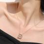 Hidepoo Large Letter Necklace for Women – 14k Gold Filled Cubic Zirconia Initial Pendant Necklace, Big 26 Alphabet Monogram Letter Name Necklace for Women Girl