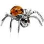 Ian and Valeri Co. Amber Sterling Silver Spider Pendant Necklace Сhain 18'' Ian and Valeri Co. Amber Sterling Silver Spider Pendant Necklace Сhain 18''