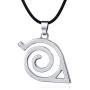 Master Online Leaf Village Ninja Kakashi Symbol Logo Pendant Necklace silver and red(2 PACK)