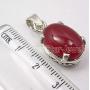 SilverStarJewel Sterling Silver Natural Carnelian Pendant 1'' Stone Jewelry