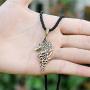 AILUOR Mens Norse Wolf Head Pendant Necklace, Vintage Stainless Steel Leather Norse Viking Celt Arrow Headed Amulet Jewelry Unisex