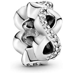 Pandora Jewelry Sparkling Infinity Spacer Cubic Zirconia Charm in Sterling Silver