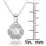 Ice Gems Sterling Silver Genuine, Created or Simulated Gemstone and White Topaz Baguette & Round-Cut Fashion Necklace