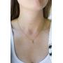 Lucky Feather State Necklace 14K Gold-Dipped Pendant on Adjustable 16”-18” Chain