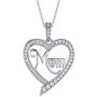FANCYCD ''Always My Mother Forever My Friend'' Love Heart Necklace, 18'', Special Jewelry for Women, Mother’s Day Gifts for Mom, Wife, Aunt, Grandma...