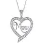 FANCYCD ''Always My Mother Forever My Friend'' Love Heart Necklace, 18'', Special Jewelry for Women, Mother’s Day Gifts for Mom, Wife, Aunt, Grandma...