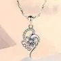 Brands Platinum Plated Sparky Cubic Zirconia Love Heart Arrow Pendant Necklace for Women Valentines Lover Gifts for Girlfriend ZY063