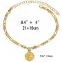 Initial Ankle Bracelets for Women Men, 18K Gold Silver Figaro Cuban Link Anklet Bracelet for Women Teen Girls, Custom Name Gold Anklet with Initials