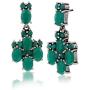 Efulgenz Boho Vintage Antique Ethnic Gypsy Indian Oxidized Silver Crystal Cubic Zirconia Bridal Necklace Earrings Jewelry Set