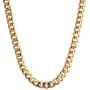 CrazyPiercing 18K Gold Plated Necklace, Men Jewelry 10MM Wide Hip Hop Turnover Chain Necklace, Stainless Steel 19'' - 24''
