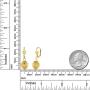 Gem Stone King Stunning 1-1/4 Inch Dangle Spheres Gold Plated Brass Lever-Back Womens Earrings