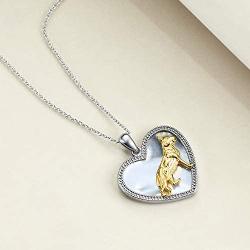 ONEFINITY Sterling Silver Puppy Dog Necklace German Shepherd Pendant Necklace for Dog and Pet Lover Gifts