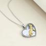 ONEFINITY Sterling Silver Puppy Dog Necklace German Shepherd Pendant Necklace for Dog and Pet Lover Gifts