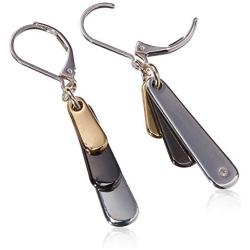 Nine West ''Metal Motion'' Tri-Tone Shaky Drop Earrings