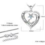 Star and Moon Heart Necklace 925 Sterling Silver Necklace I Love You Forever Pendant with Cubic Zirconia, Valentines Mothers Day Jewelry Gifts for Girls Couples Girlfriend Mom Wife