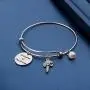 ENSIANTH Grandma of The Bride,Grandma of The Groom Bracelet Stainless Steel Wire Bangle Wedding Bridal Party Gift