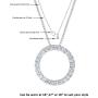 La Joya 1/6-1/2 Carat Total Weight (ctw) Lab Grown Diamond Circle of Love Necklace Collection - White Rhodium Plated .925 Sterling Silver With Adjustable Chain - GH Color SI Clarity