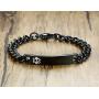 VNOX When Im Dead Just Throw Me in The Trash Black Mens Womens 8MM Stainless Steel ID Tag Medical Alert Emergency Bracelet