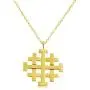 Azaggi Jerusalem Crusaders Cross Pendant Necklace 14k Gold Plating Over 925 Sterling Silver (24 Inches) Jewelry Gift Azaggi Jerusalem Crusaders Cross Pendant Necklace 14k Gold Plating Over 925 Sterling Silver (24 Inches) Jewelry Gift