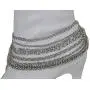 TFJ Women Western Fashion Jewelry Boot Bracelet Silver Metal Chain Links Shoe Anklet Wave Strands