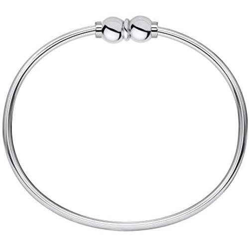Lighthouse Creations The Traditional Sterling Silver Double Ball Threaded Bracelet from Cape Cod