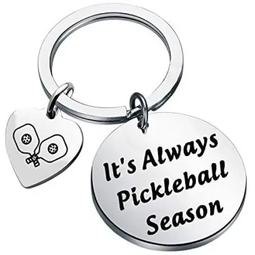 Zuo Bao Pickleball Lover Gift Pickleball Player Keychain Its Always Pickleball Season Jewelry Gift for Pickleball Athletes Coach
