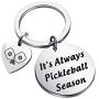 Zuo Bao Pickleball Lover Gift Pickleball Player Keychain Its Always Pickleball Season Jewelry Gift for Pickleball Athletes Coach