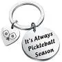 Zuo Bao Pickleball Lover Gift Pickleball Player Keychain Its Always Pickleball Season Jewelry Gift for Pickleball Athletes Coach