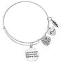 Infinity Collection Cousin Gift, Cousins by Chance, Friends by Choice Charm Adjustable Bangle, Cousin Jewelry for Women for Cousins