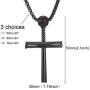 Cross Necklace by Pendant Men Sports Stainless Steel Necklace and Baseball Cross Necklaces Boys Gift