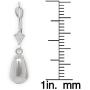 Jewelryweb Solid 14k Yellow or White Gold Polished Tear-Drop Leverback Earrings for women and girls