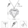 Jewenova Heart Urn Necklace for Ashes Angel Wing Charm Memorial Pendant Cremation Jewelry for Ashes