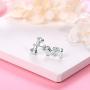 925 Silver Cute Pig/Panda Bear/Dog/Cat Earrings Stud Solid Sterling Jewelry'' Kiss me Hug Me'' 3D Kitten Earring