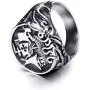 Elfasio Viking Drakkar Ship Kraken Norse Sea Monster Octopus Squid Tentacle Stainless Steel Vintage Ring Elfasio Viking Drakkar Ship Kraken Norse Sea Monster Octopus Squid Tentacle Stainless Steel Vintage Ring