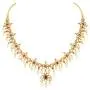 Aheli Faux Kundan and Simulated Red and Green Stone Ethnic Indian Wedding Necklace Earring Jewelry Set for Women