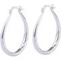 Fashion Women Gold Hoop Earrings, Elegant Stud Dangle Earring Wedding Jewelry Gift(Silver)
