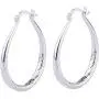 Fashion Women Gold Hoop Earrings, Elegant Stud Dangle Earring Wedding Jewelry Gift(Silver)