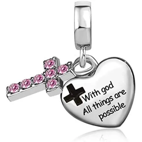 JMQJewelry Cross Religious God Birthday Birthstone Dangle Charms for Bracelets Mom Wife Sister Women Girls Jewelry JMQJewelry Cross Religious God Birthday Birthstone Dangle Charms for Bracelets Mom Wife Sister Women Girls Jewelry