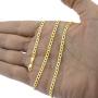 Nuragold 10k Yellow Gold 3.5mm Cuban Curb Link Chain Pendant Necklace, Mens Womens Lobster Lock 16'' 18'' 20'' 22'' 24'' 26'' 28'' 30''