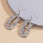 Aimimier Gothic Razor Blade Drop Earrings Crystal Punk Geometric Dangle Earrings Huggie Jewelry for Women and Girls
