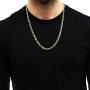 18K Gold Plated Sterling Silver Figaro Link 925 Necklace Chains 3MM - 8.5MM, 16'' - 30'', Gold Chain Necklace for Men & Women, Made In Italy, Next Level Jewelry