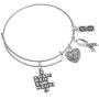 Infinity Collection Autism Bangle Bracelet, Autism Ribbon Awareness Jewelry, Autism Puzzle Piece, Hope Charm Bracelet