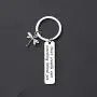 WUSUANED Dragonfly Keychain Dont Stumble Over Something Behind You Keychain Inspirational Jewelry Encouragement Gift